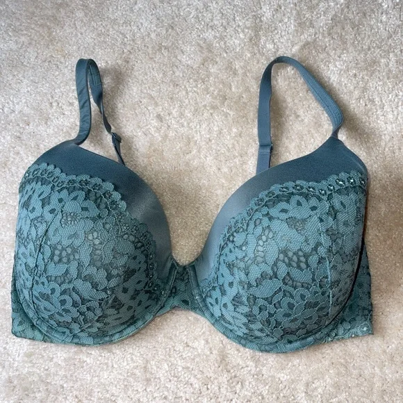 Victoria's Secret Body Lined Perfect Coverage Lace Bra Bundle in Green & Purple - Picture 5 of 9